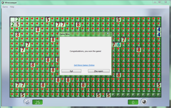 Win7自带扫雷软件截图（1）