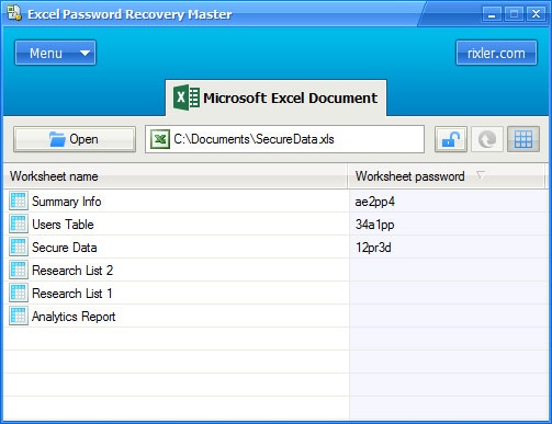 Excel Password Recovery Master 3.5软件截图（1）